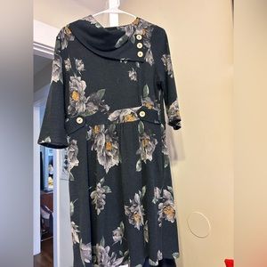 Black floral dress ModCloth
